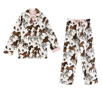 פיג'מה כותנה סוסים